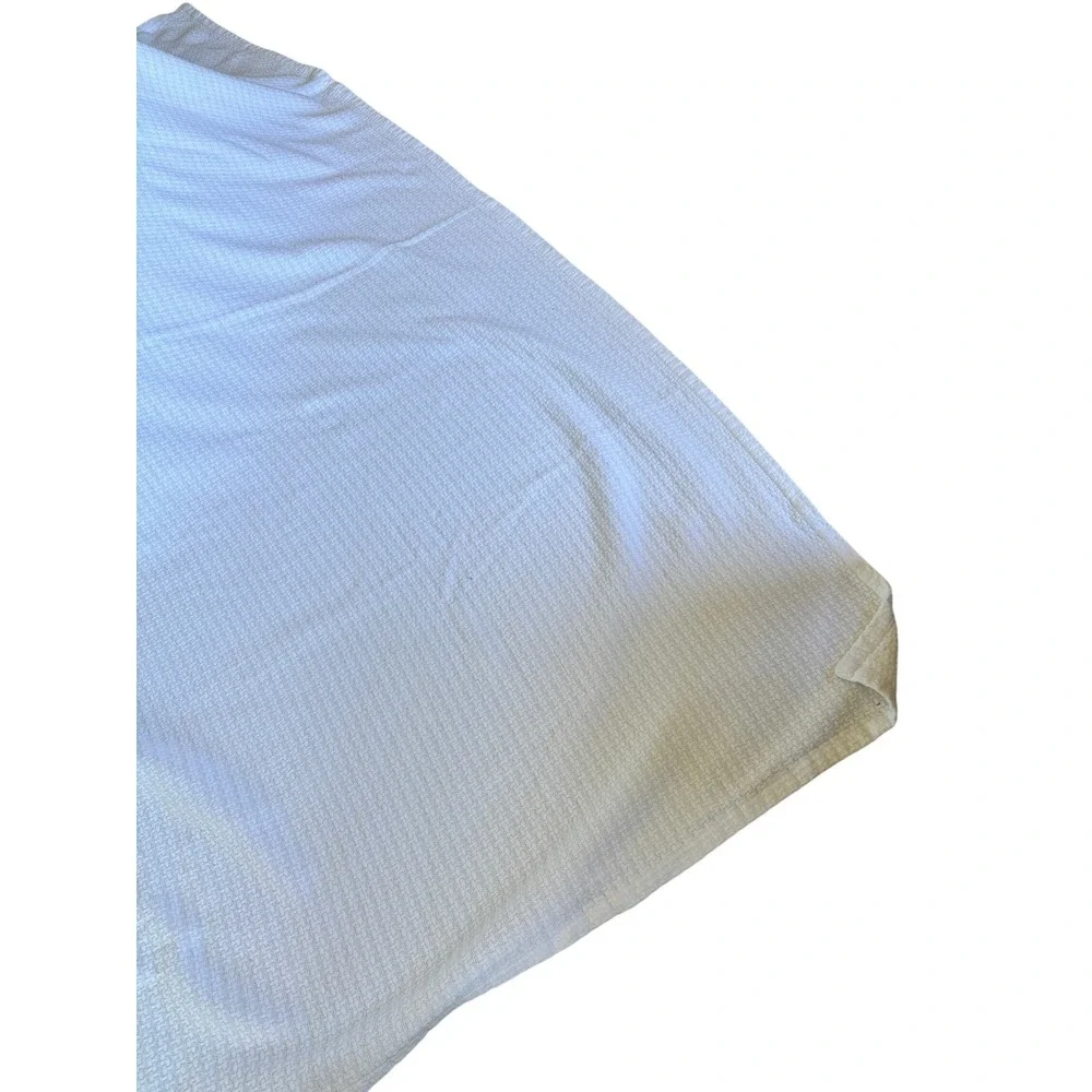 Lauren Ralph Lauren Bedspread Blanket Full/Queen White Waffle Knit Cotton Woven